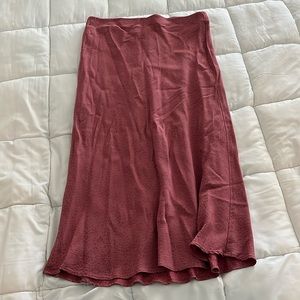 pink midi skirt
